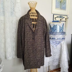 Brown & Black Swirl Blazer Duster Size 20W